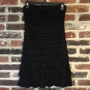 Strapless ruffle dress